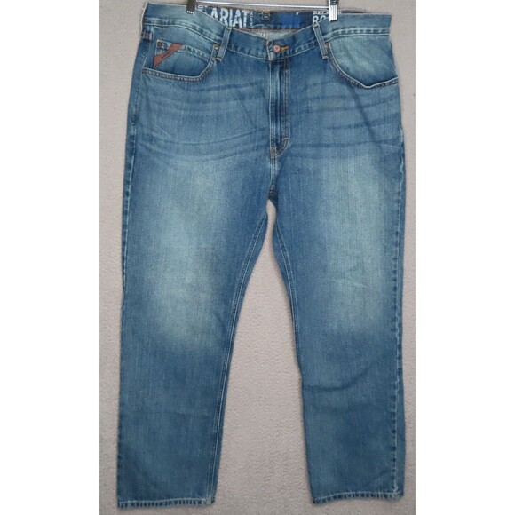 Ariat Jeans Men 40x32 Medium Wash Relaxed Bootcut Granite Straight Leg Western - Picture 1 of 12